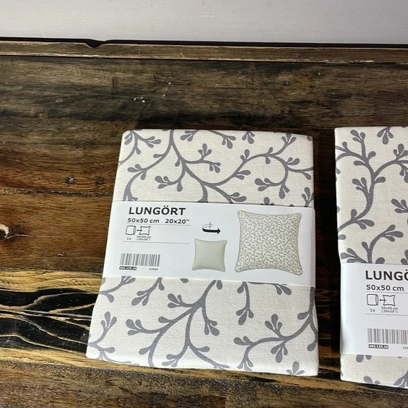 LUNGORT IKEA pillow covers - pair 20” x 20” basic pattern and nice hand feel - Picture 7 of 7